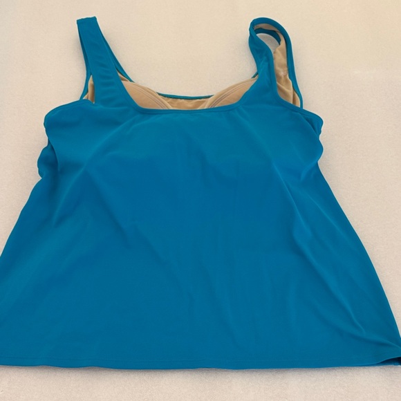 L.L. Bean Teal Tankini Swim Top - Picture 5 of 5